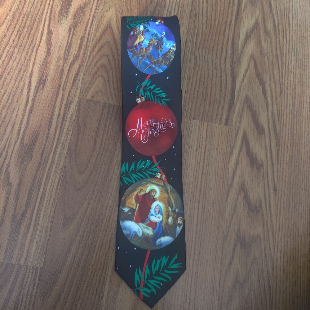 Joyland Nativity Scene Black/Red/Green Tie